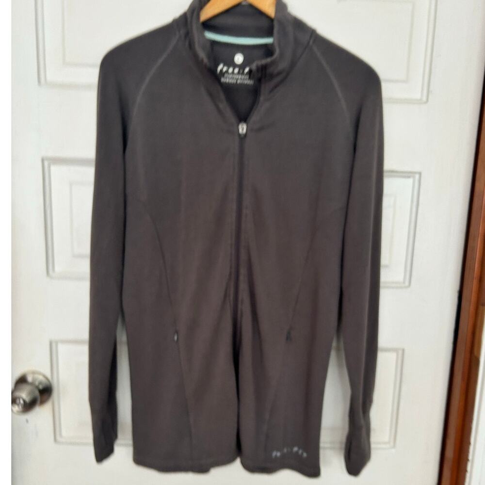 Women's Dark Gray Full-Zip Lightweight Jacket